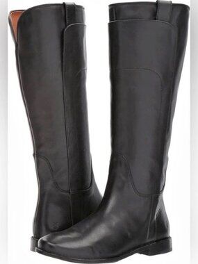 Frye Paige Black Leather Boots US 9